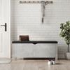 vidaXL Aufbewahrungsbox mit Kissen Betongrau 105x40x45 cm