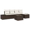 vidaXL Sofa Set 6 stk. Braun [Synthetisch]: Poly Rattan