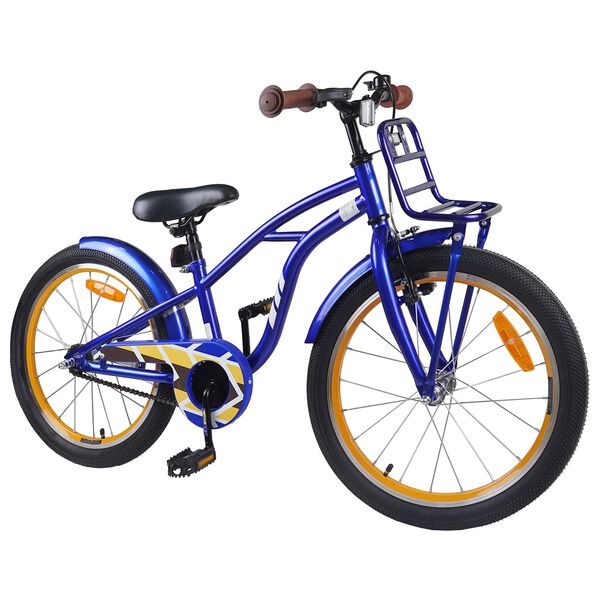 vidaXL Kinderfahrrad 18 Zoll f&uuml;r 5-7 Jahre alt Dunkelblau
