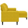 vidaXL 3-Sitzer-Sofa mit Hocker Gelb 180 cm Samt