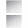 vidaXL Stufenmatten 2 stk. 60 x 50 cm Silber Aluminium Rechtwinklig