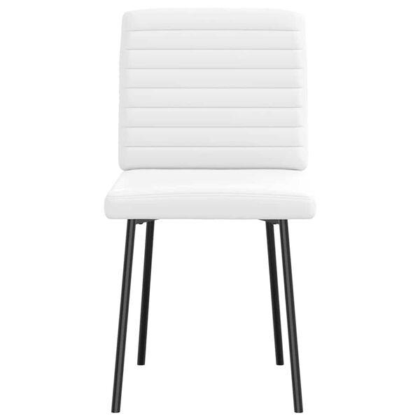 vidaXL Esszimmerstühle 2 Stk. Weiß Kunstleder