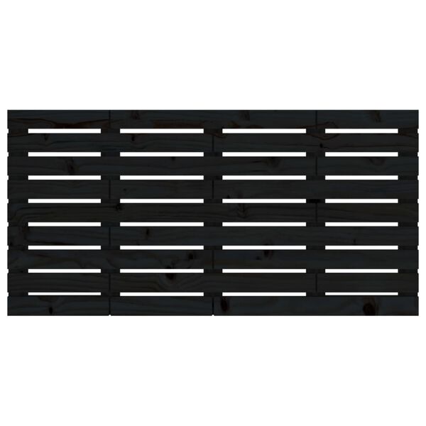 vidaXL Wand-Kopfteil Schwarz 146x3x63 cm Massivholz Kiefer