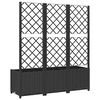 vidaXL Garten-Pflanzgef&auml;&szlig; mit Spalier Schwarz 120 x 40 x 136 cm PP