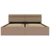 vidaXL Stauraumbett mit LED Cappuccino-Braun Kunstleder 160&times;200cm
