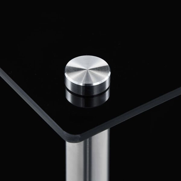 vidaXL Regal mit 5 Ablagen Schwarz 40x40x130 cm Hartglas