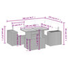 vidaXL 5-tlg. Garten-Sofagarnitur mit Kissen Schwarz Poly Rattan