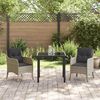 vidaXL Garten Essgruppe mit Kissen 3 pcs Hellgrau Poly-Rattan