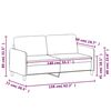 vidaXL 2-Sitzer-Sofa Dunkelgrau 140 cm Stoff