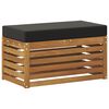 vidaXL Outdoor Hocker Bank Massivholz Akazie Natur