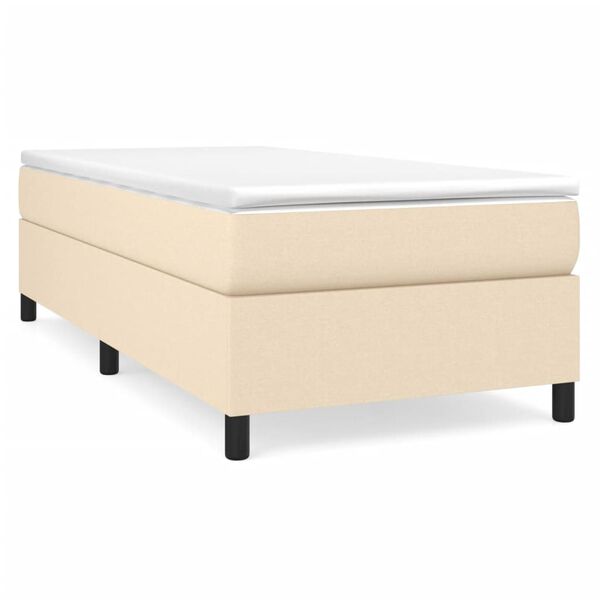 vidaXL Boxspringbettgestell Creme 90x190 cm Stoff