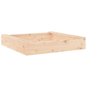 vidaXL Sandkasten mit Sitzen Quadratisch Massivholz Kiefer