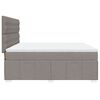 vidaXL Boxspringbett mit Matratze Taupe 180x200 cm Stoff