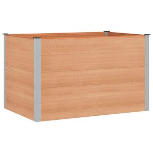 vidaXL Hochbeet Braun 150 x 100 x 91 cm WPC und Aluminium