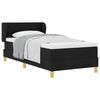 vidaXL Boxspringbett mit Kopfteil Schwarz 90 x 200 cm Stoff