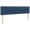 vidaXL Ottoman-Bett mit Matratze & LEDs Blau 160x200 cm Stoff