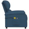 vidaXL Elektrischer Massagesessel Blau Stoff
