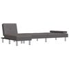 vidaXL Schlafsofa in L-Form Grau 255x140x70 cm Kunstleder