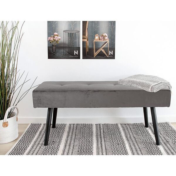 House Nordic Sitzbank Lyla 35x100x44 cm Grau
