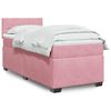 vidaXL Boxspringbett mit Matratze Rosa 90x190 cm Samt