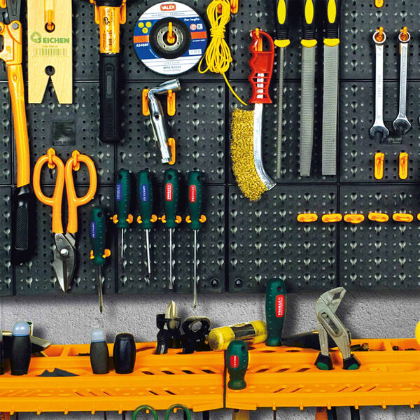 vidaXL Werkzeugwand 500x1000 mm 50 Haken PP