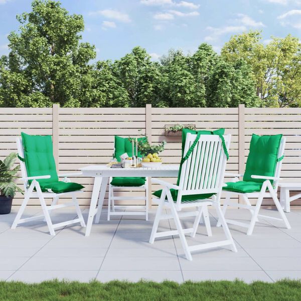 vidaXL Hochlehner-Auflagen 4 Stk. Gr&uuml;n Oxford-Gewebe