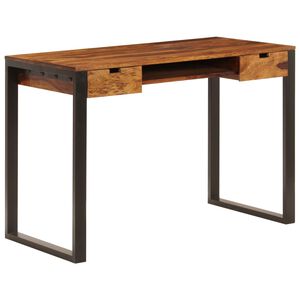 vidaXL Schreibtisch 110 x 55 x 78 cm Massivholz Akazie und Stahl