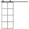 vidaXL Schiebet&uuml;r mit Beschlag 90x205 cm ESG-Glas & Aluminium