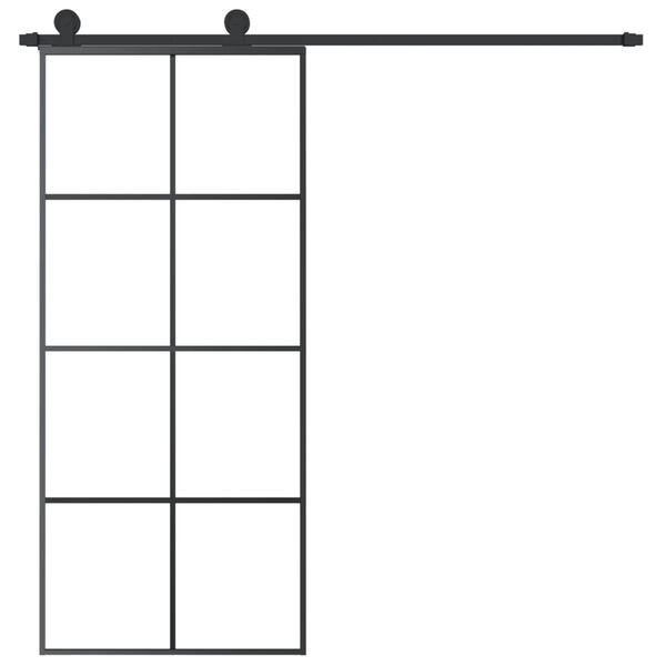 vidaXL Schiebet&uuml;r mit Beschlag 90x205 cm ESG-Glas & Aluminium