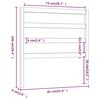 vidaXL Kopfteil Grau 81x4x100 cm Massivholz Kiefer