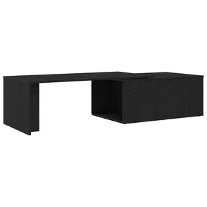 vidaXL Couchtisch Schwarz Eichen-Optik 150 x 50 x 35 cm Holzwerkstoff