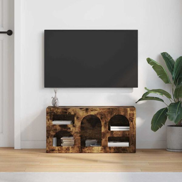 vidaXL TV-Schr&auml;nk Ger&auml;ucherte Eiche 80 x 35 x 40 cm Holzwerkstoff