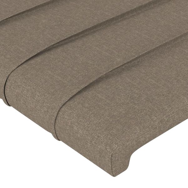 vidaXL Kopfteile Taupe 200x5x78/88 cm Stoff