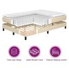 vidaXL Boxspringbett mit Matratze Creme 180 x 200 cm Stoff