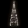vidaXL LED-Weihnachtsbaum f&uuml;r Fahnenmast 550 LEDs Kaltwei&szlig; 300 cm