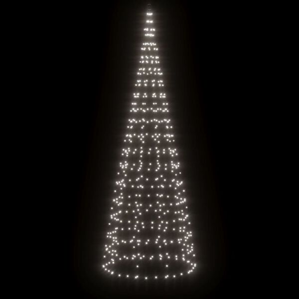 vidaXL LED-Weihnachtsbaum f&uuml;r Fahnenmast 550 LEDs Kaltwei&szlig; 300 cm