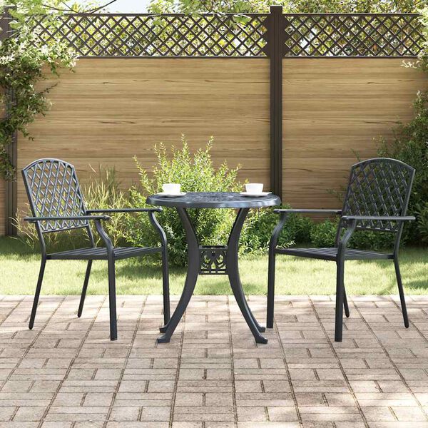 vidaXL Gartenstuhl 2 pcs Anthrazit 56 x 65 x 89 cm Stahl
