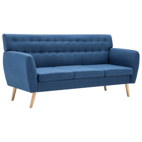 vidaXL 3-Sitzer-Sofa Stoff 172x70x82 cm Blau
