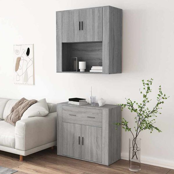 vidaXL Highboard Grau Sonoma Holzwerkstoff