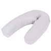 vidaXL Schwangerschaftskissen J-f&ouml;rmig 54x(36-43) cm Grau