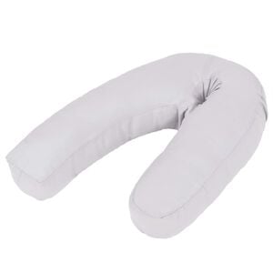 vidaXL Schwangerschaftskissen J-f&ouml;rmig 54x(36-43) cm Grau