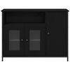 vidaXL Sideboard Schwarz Eichen-Optik 100 x 35 x 75 cm