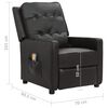 vidaXL Massagesessel Schwarz Gl&auml;nzendes Kunstleder