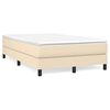 vidaXL Boxspringbett mit Matratze Creme 120x190 cm Stoff