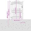vidaXL Zauntor mit Spitzen Schwarz 100 x 200 cm