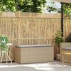 vidaXL Gartenbank mit Kissen Beige 110x40x44 cm Poly Rattan