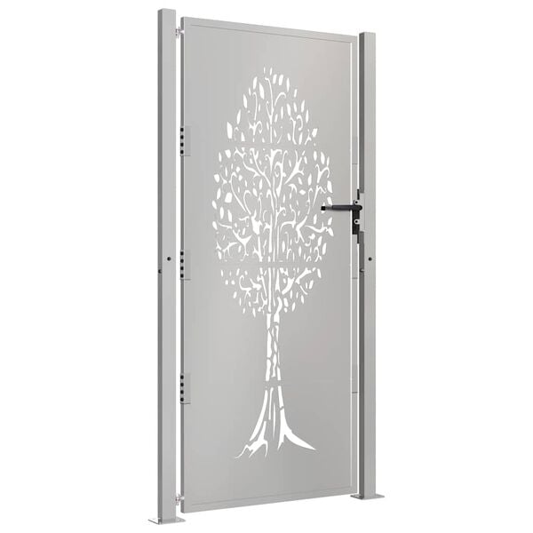 vidaXL Gartentor 100x175 cm Cortenstahl Baumdesign
