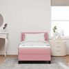 vidaXL Boxspringbett mit Matratze mit Kopfteil Rosa 190 x 90 cm Samt