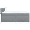 vidaXL Boxspringbett mit Matratze Hellgrau 140x190 cm Stoff