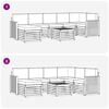 vidaXL Ecksofa Set mit Kissen 8 pcs Natur und Creme Massivholz Akazie